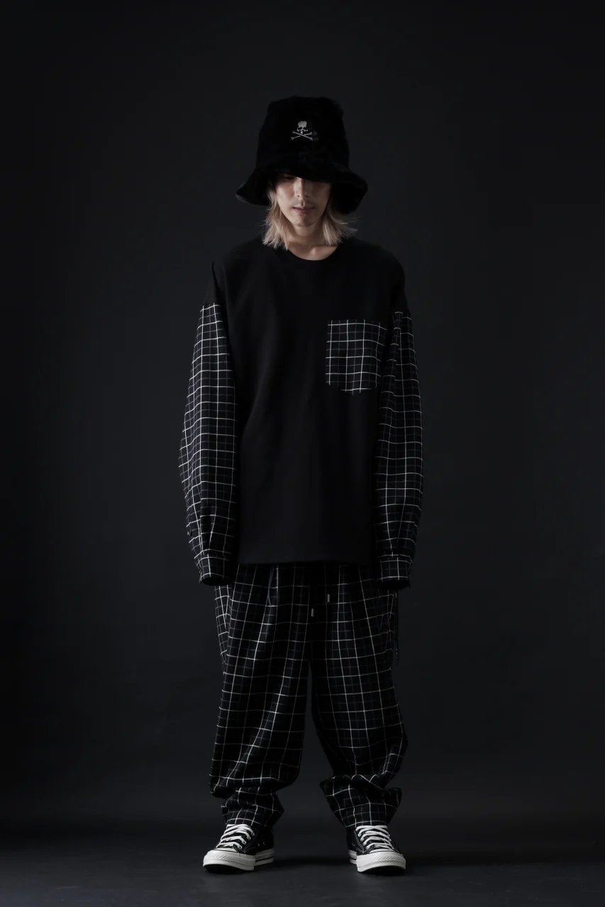 mastermind JAPAN EASY WAIST TAPERED TROUSERS (BLACK PLAID) - Image 18