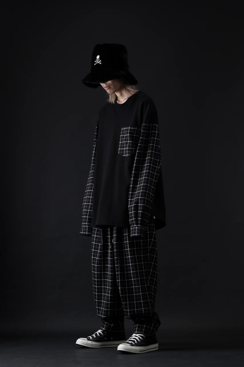mastermind JAPAN EASY WAIST TAPERED TROUSERS (BLACK PLAID) - Image 19
