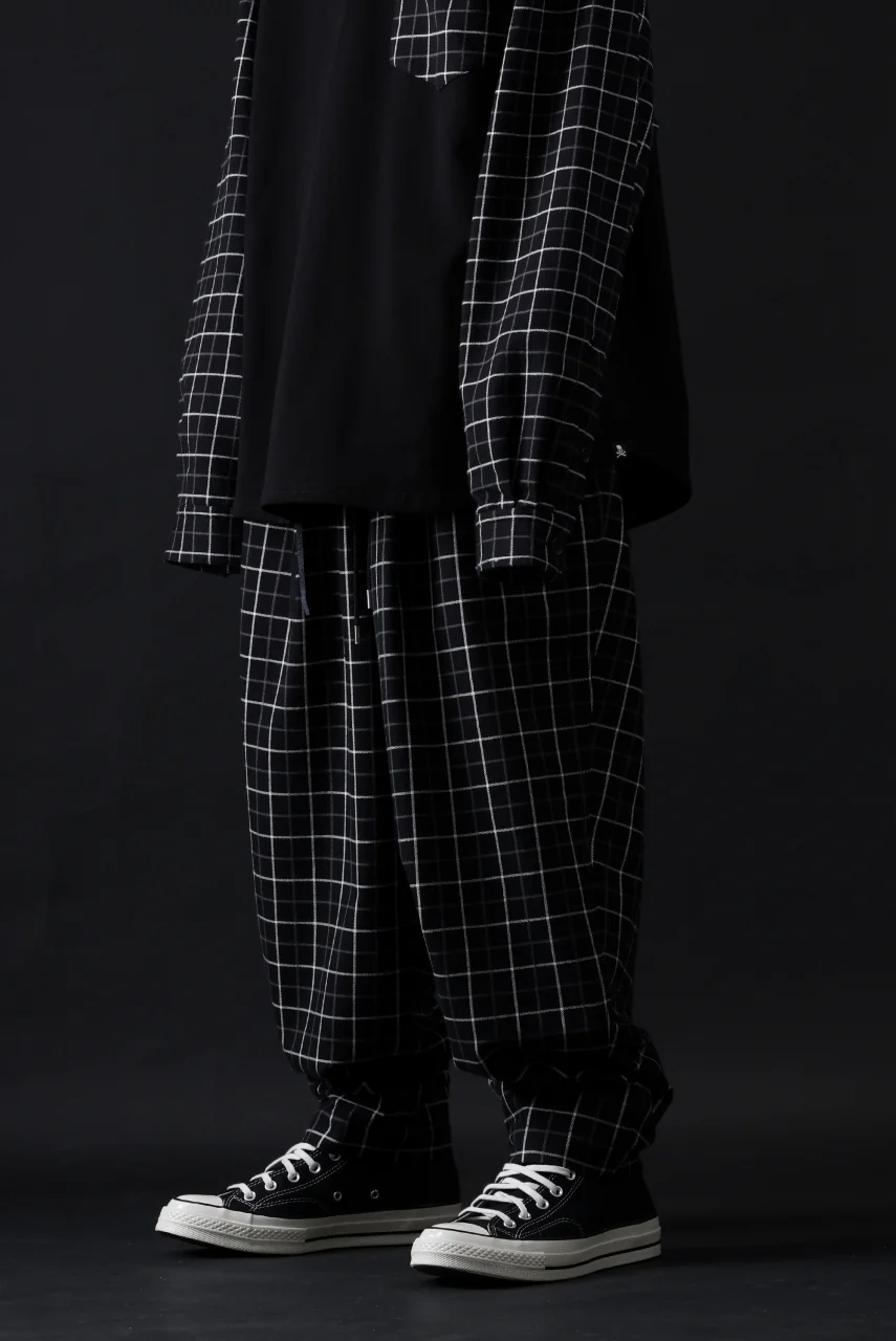 mastermind JAPAN EASY WAIST TAPERED TROUSERS (BLACK PLAID) - Image 24