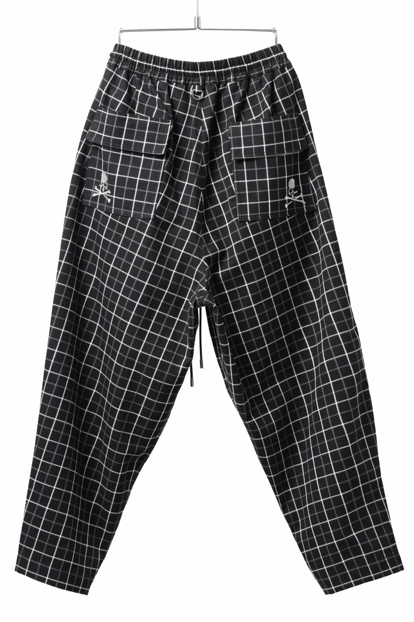 mastermind JAPAN EASY WAIST TAPERED TROUSERS (BLACK PLAID) - Image 3