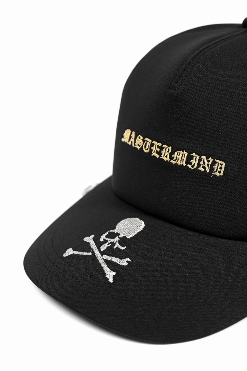 mastermind JAPAN EMBROIDERED TRUCKER CAP (BLACK) - Image 13