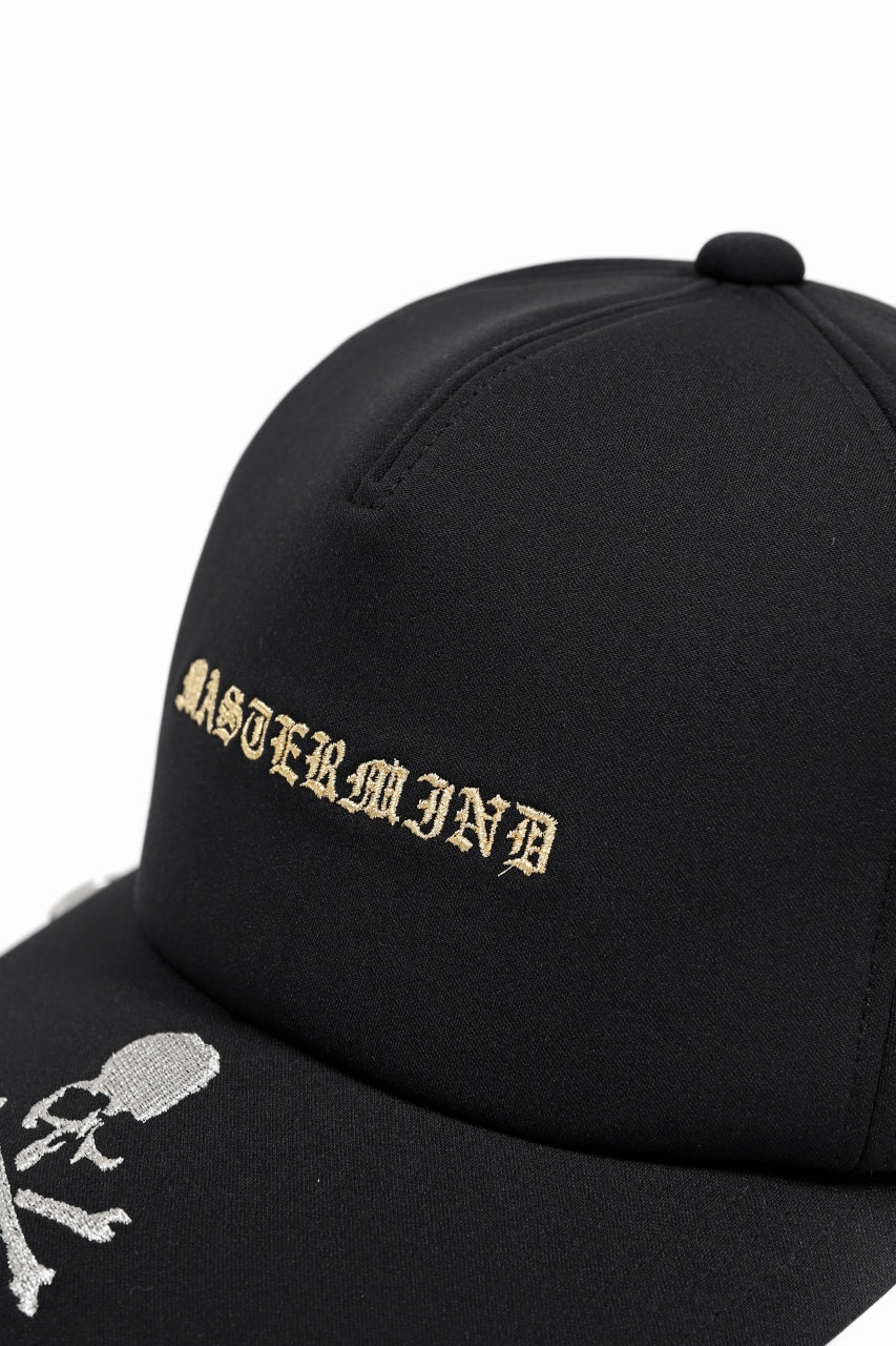 mastermind JAPAN EMBROIDERED TRUCKER CAP (BLACK) - Image 14