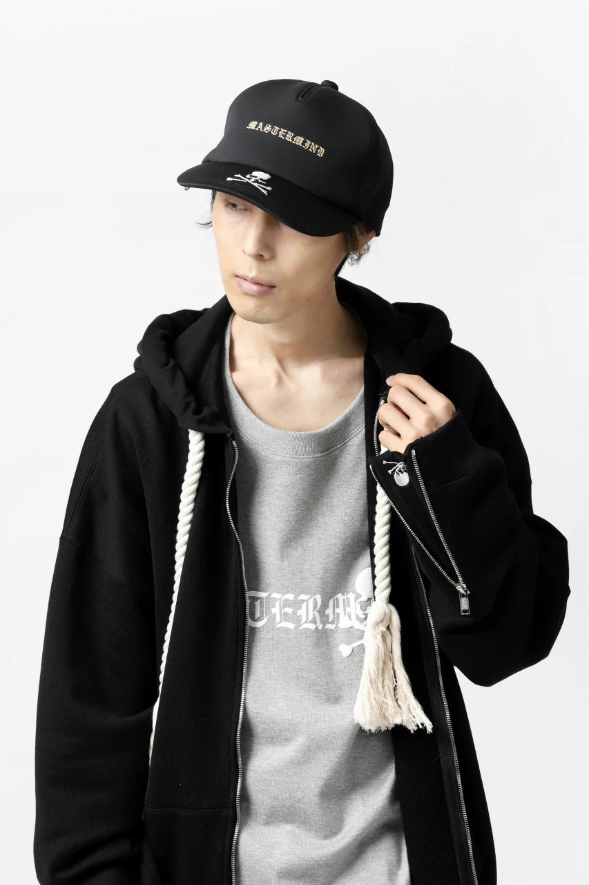 mastermind JAPAN EMBROIDERED TRUCKER CAP (BLACK) - Image 20