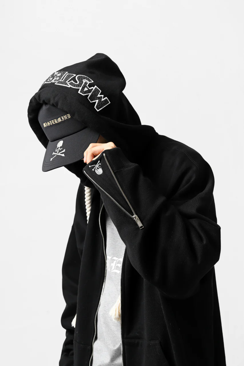 mastermind JAPAN EMBROIDERED TRUCKER CAP (BLACK) - Image 22