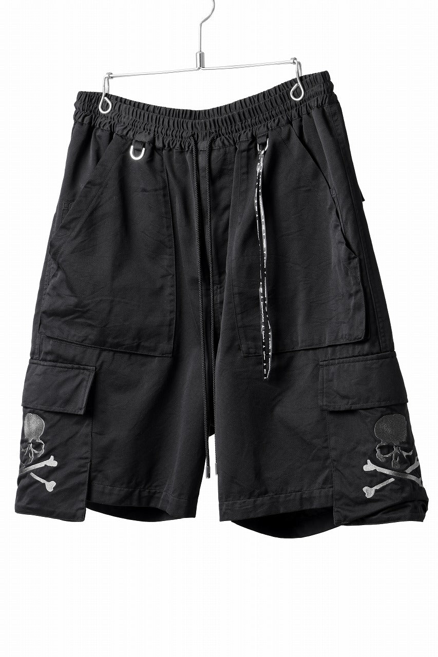 mastermind JAPAN EMBROIDERY CARGO SHORTS / MASTERSEED SATEEN (BLACK) - Image 10