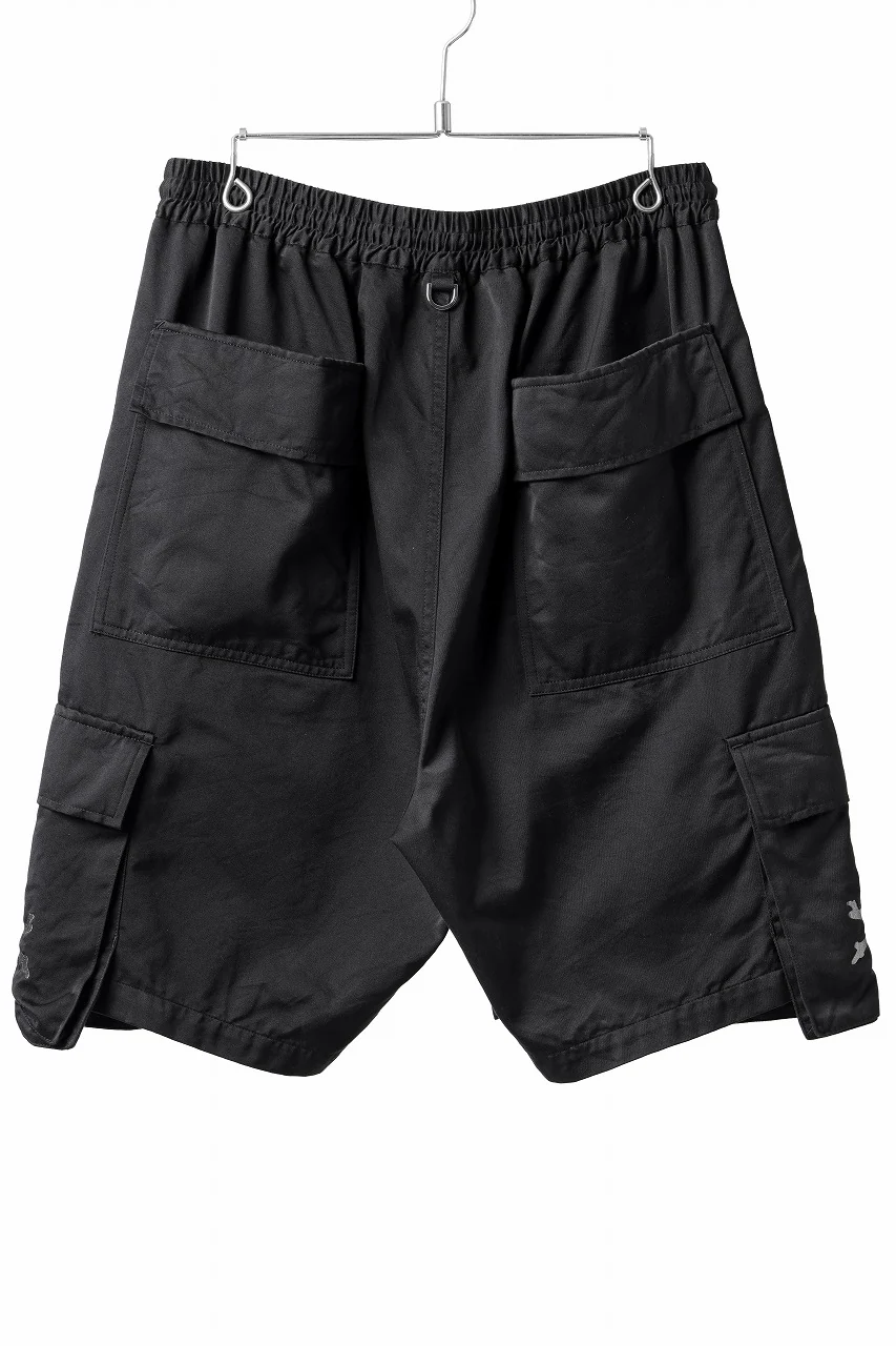 mastermind JAPAN EMBROIDERY CARGO SHORTS / MASTERSEED SATEEN (BLACK) - Image 11