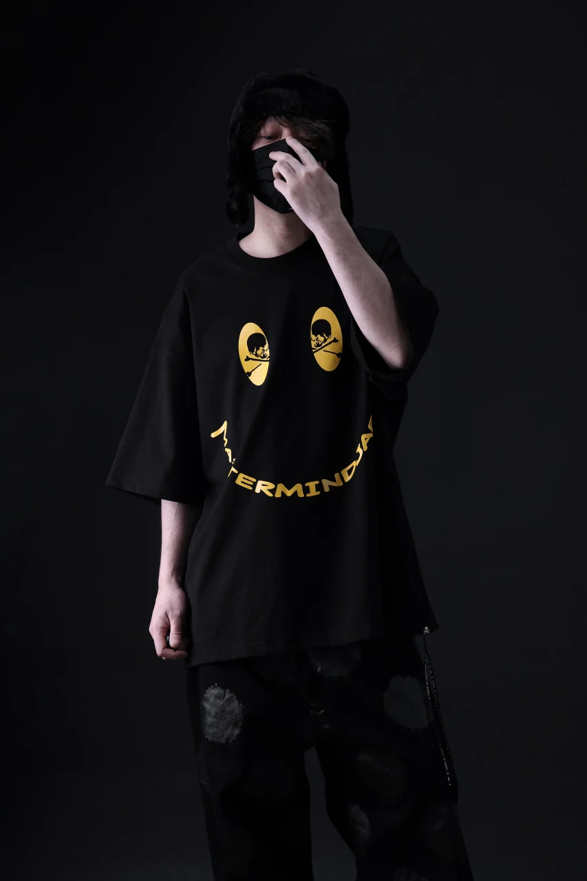 mastermind JAPAN FACE LOGO TEE / BOXY FIT (BLACK) - Image 7