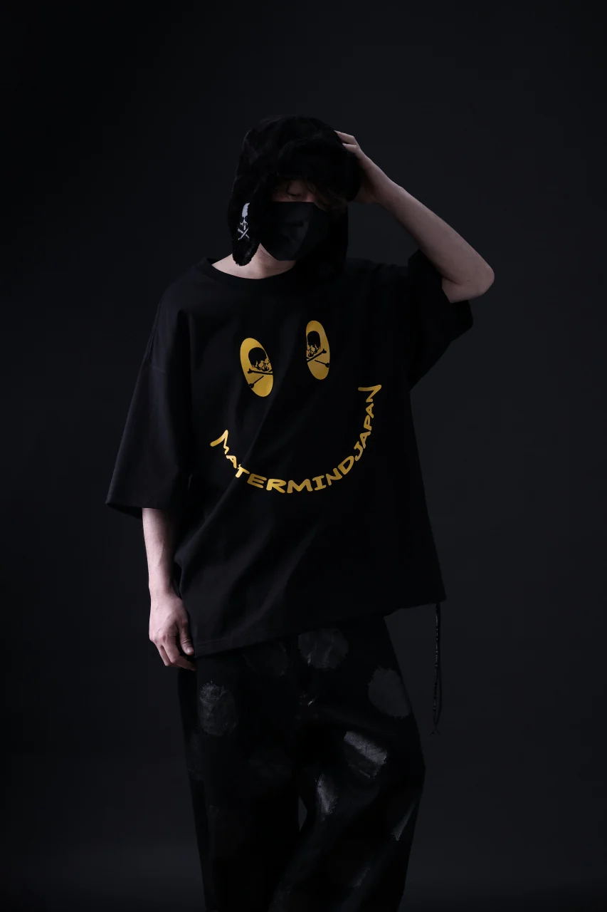 mastermind JAPAN FACE LOGO TEE / BOXY FIT (BLACK) - Image 8