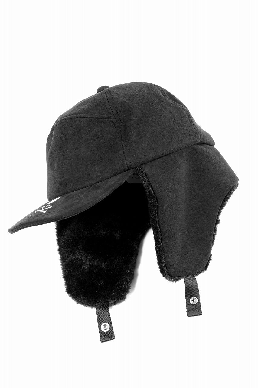 mastermind JAPAN FAUX FUR FLYING CAP (BLACK) - Image 11