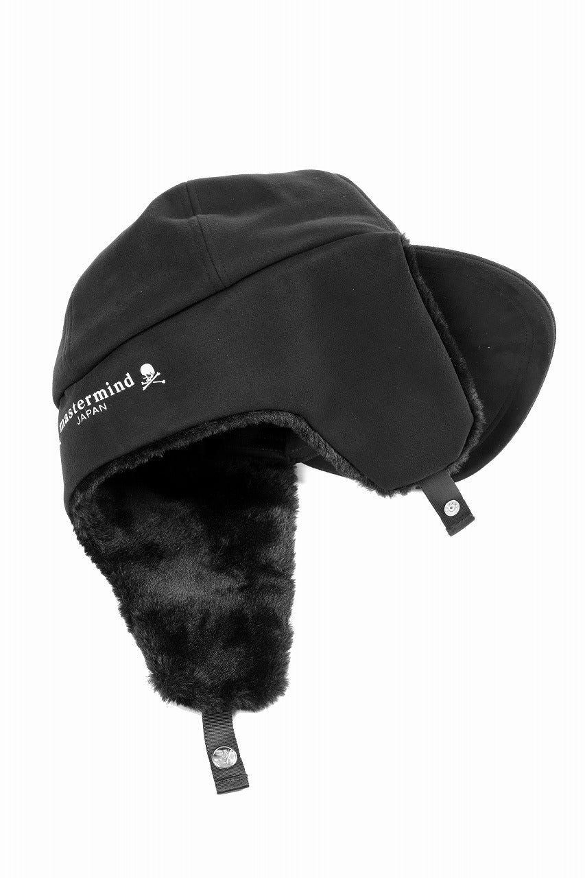 mastermind JAPAN FAUX FUR FLYING CAP (BLACK) - Image 12