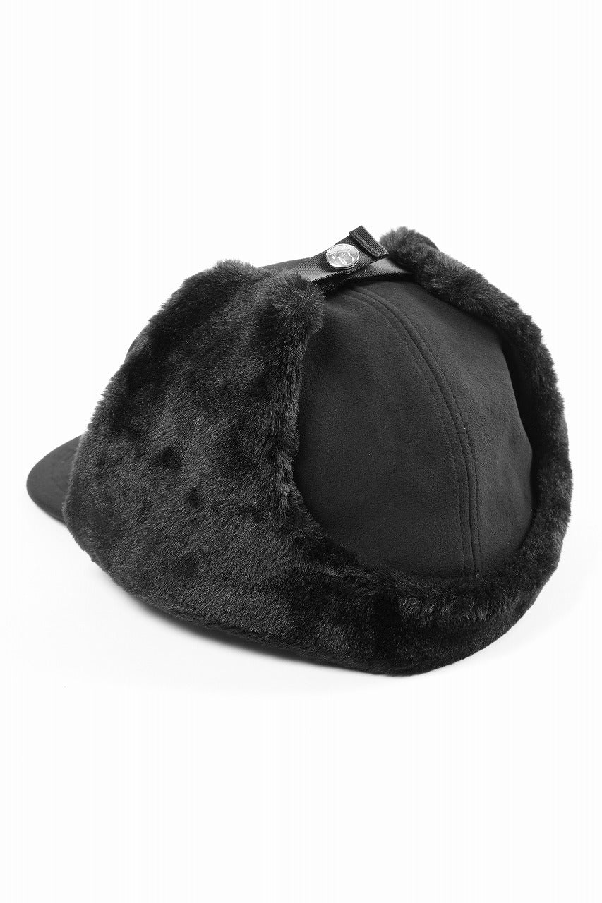 mastermind JAPAN FAUX FUR FLYING CAP (BLACK) - Image 6