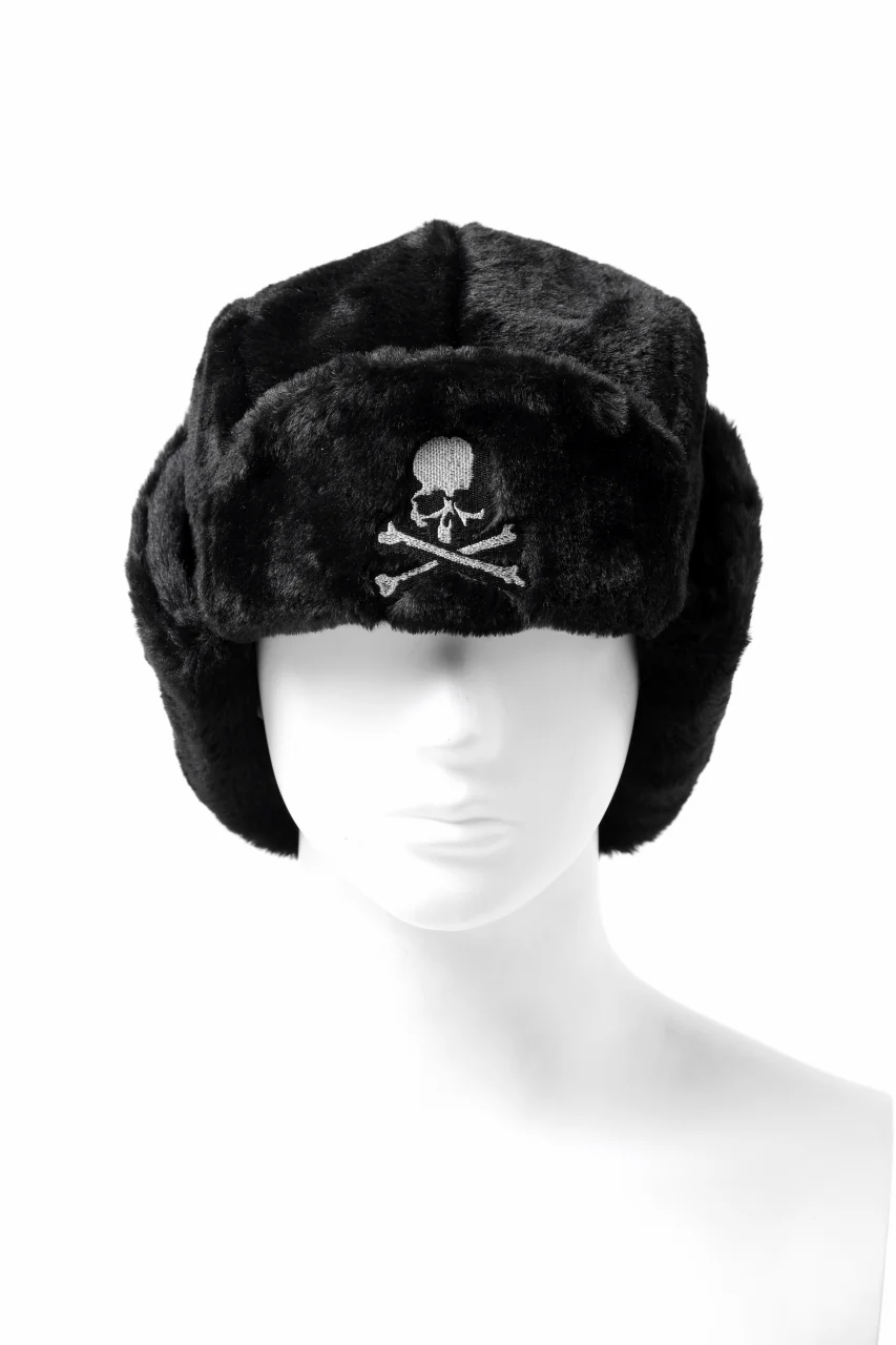 mastermind JAPAN FAUX FUR FLYING CAP (BLACK) - Image 10