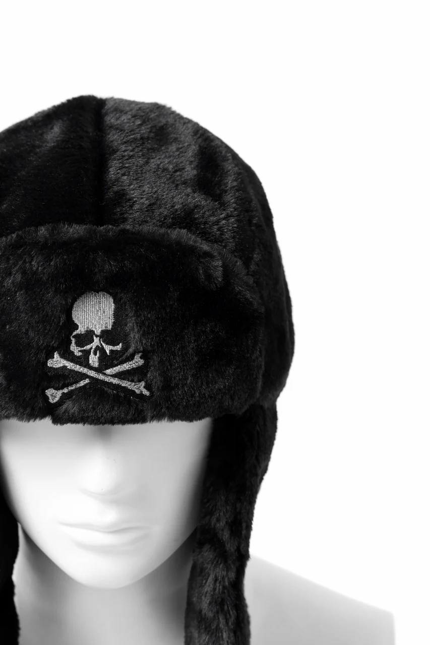 mastermind JAPAN FAUX FUR FLYING CAP (BLACK) - Image 12