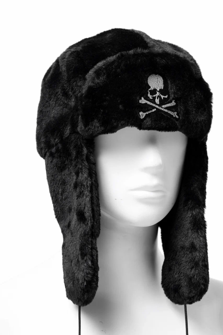mastermind JAPAN FAUX FUR FLYING CAP (BLACK) - Image 13
