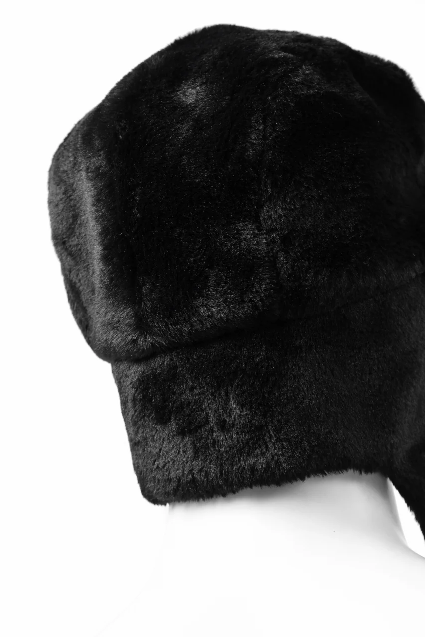mastermind JAPAN FAUX FUR FLYING CAP (BLACK) - Image 14