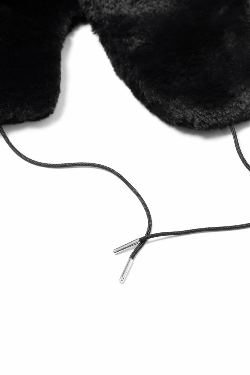 mastermind JAPAN FAUX FUR FLYING CAP (BLACK) - Image 15