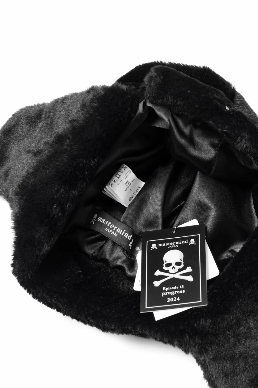 mastermind JAPAN FAUX FUR FLYING CAP (BLACK) - Image 17