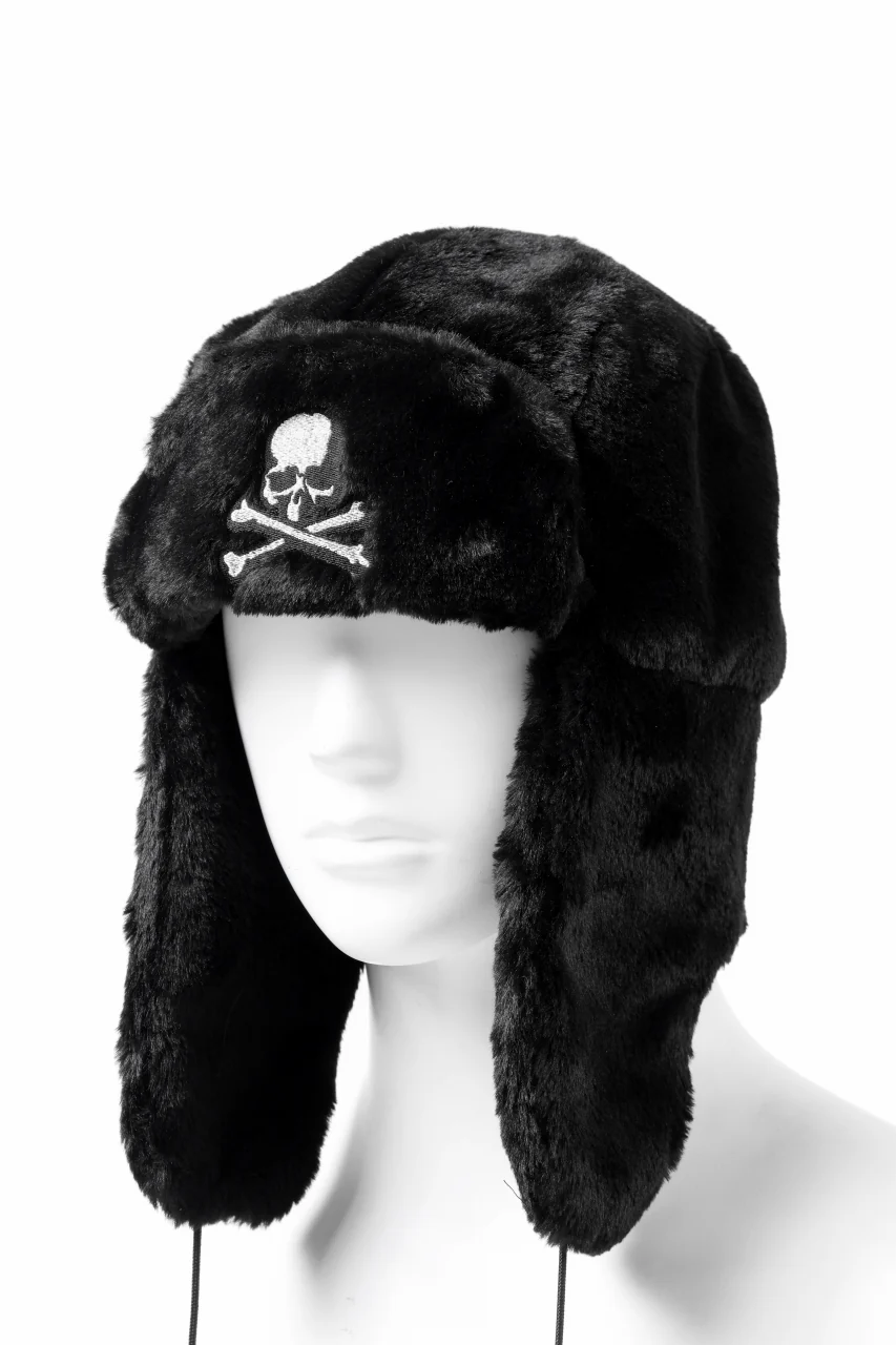 mastermind JAPAN FAUX FUR FLYING CAP (BLACK) - Image 4