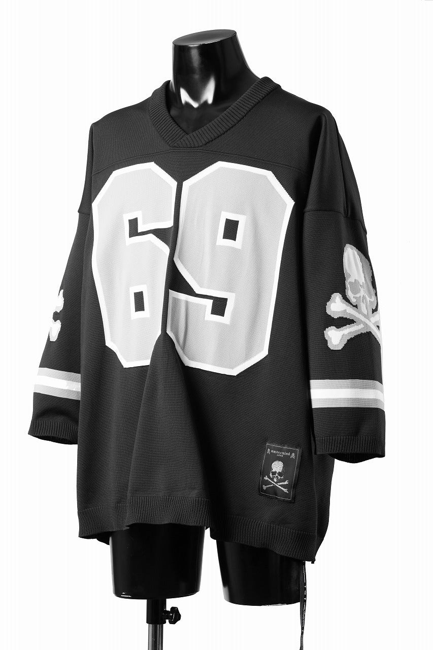 mastermind JAPAN FOOTBALL SWEATER TOP (BLACK) - Image 2