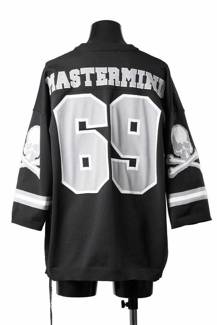 mastermind JAPAN FOOTBALL SWEATER TOP (BLACK) - Image 4