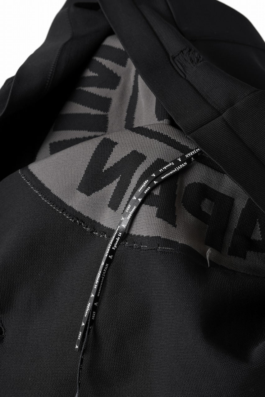 mastermind JAPAN INTARSIA SS KNIT SWEATER / OVERSIZED (BLACK) - Image 22