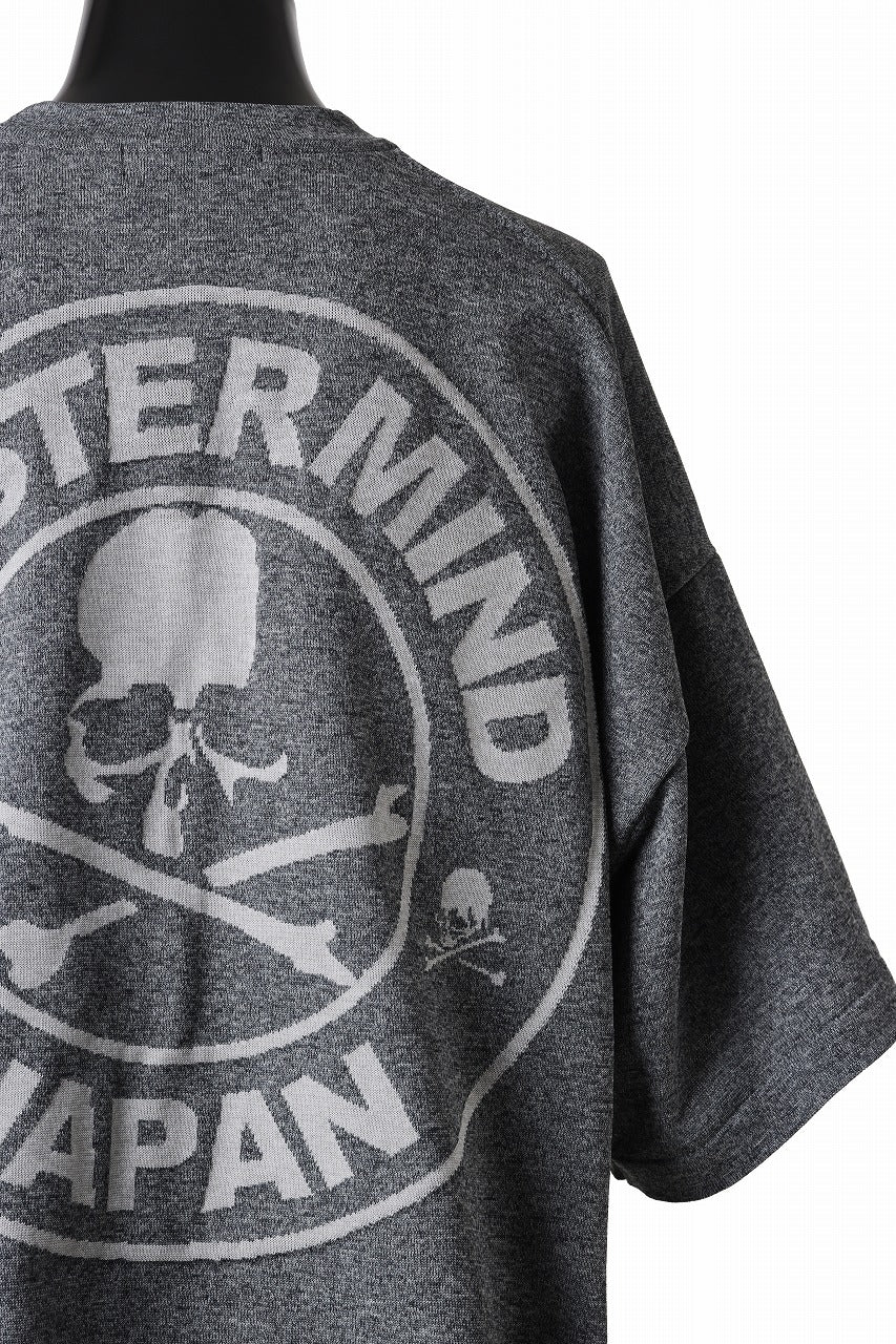 mastermind JAPAN INTARSIA SS KNIT SWEATER / OVERSIZED (TOP GRAY) - Image 10