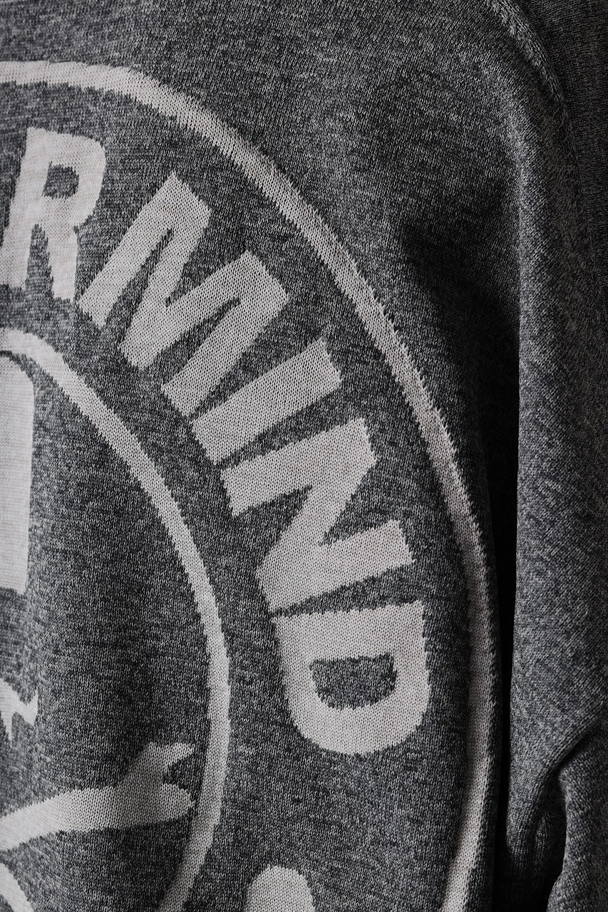 mastermind JAPAN INTARSIA SS KNIT SWEATER / OVERSIZED (TOP GRAY) - Image 14