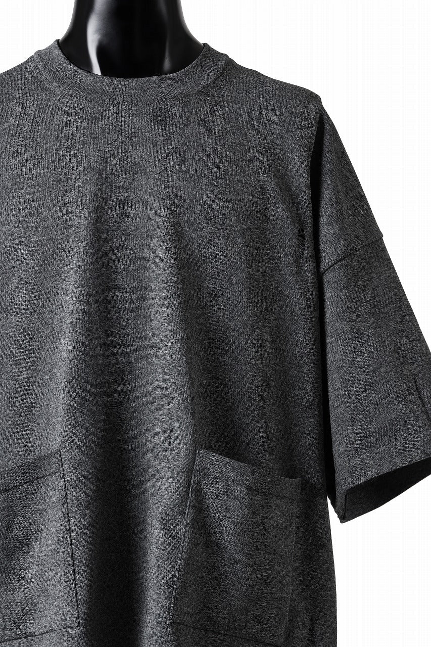 mastermind JAPAN INTARSIA SS KNIT SWEATER / OVERSIZED (TOP GRAY) - Image 16