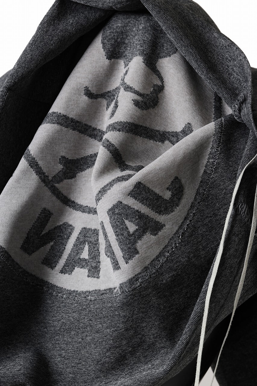 mastermind JAPAN INTARSIA SS KNIT SWEATER / OVERSIZED (TOP GRAY) - Image 19