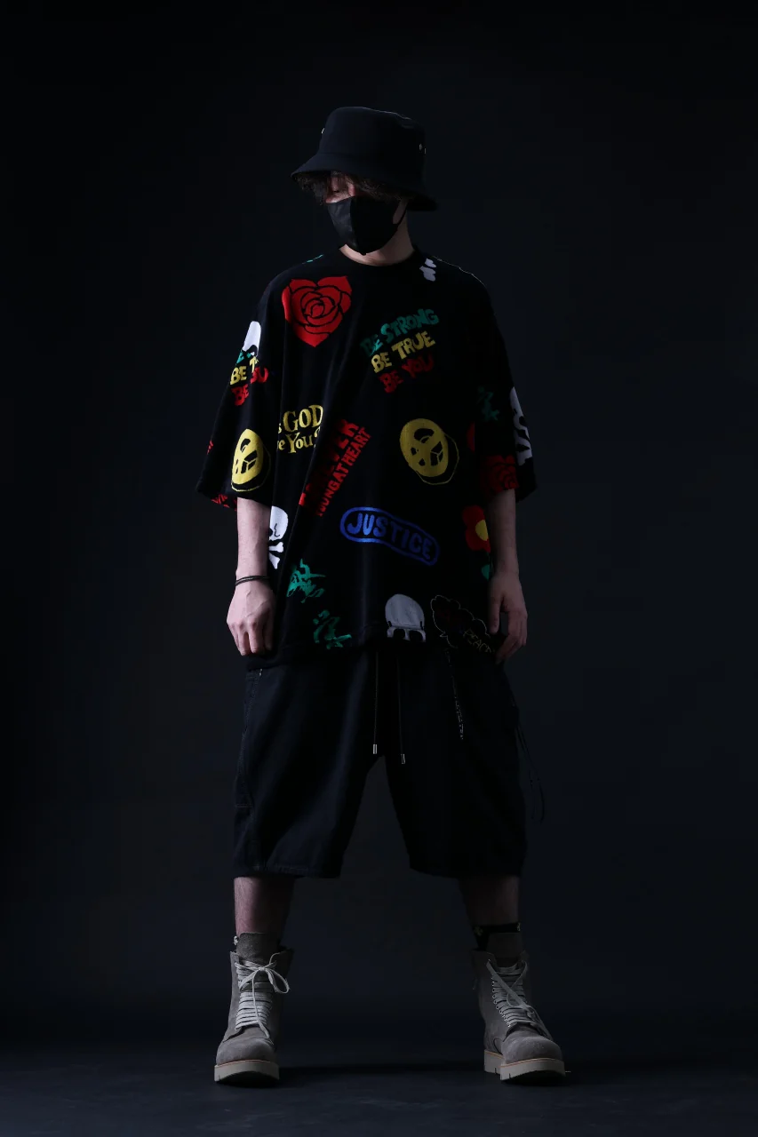 mastermind JAPAN LIGHT OZ SELVEDGE DENIM WORK SHORTS / SPECIAL WATER REPELLENT (BLACK) - Image 20