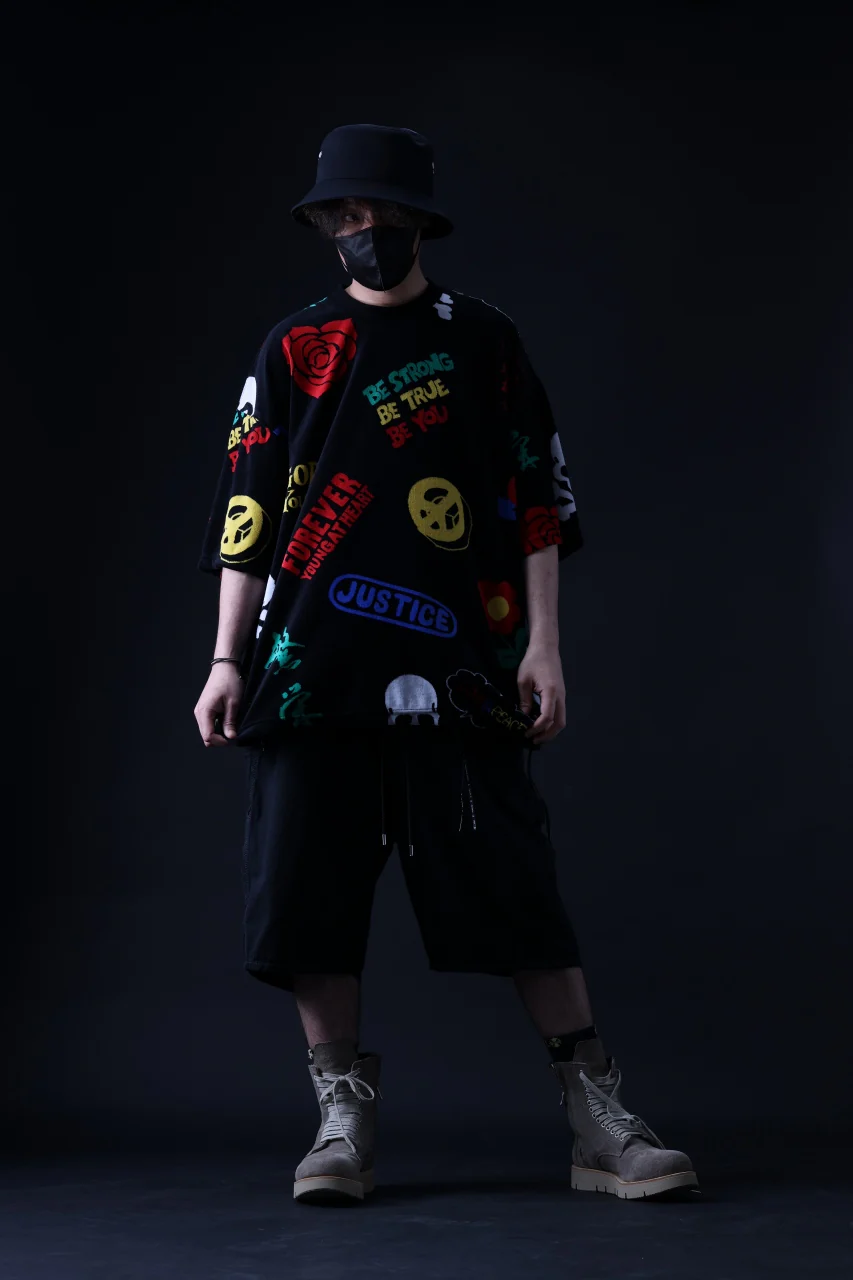 mastermind JAPAN LIGHT OZ SELVEDGE DENIM WORK SHORTS / SPECIAL WATER REPELLENT (BLACK) - Image 21