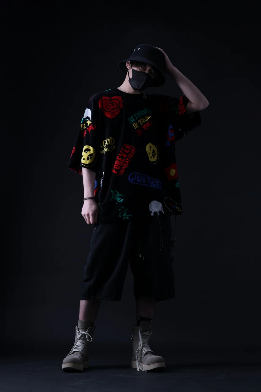 mastermind JAPAN LIGHT OZ SELVEDGE DENIM WORK SHORTS / SPECIAL WATER REPELLENT (BLACK) - Image 23