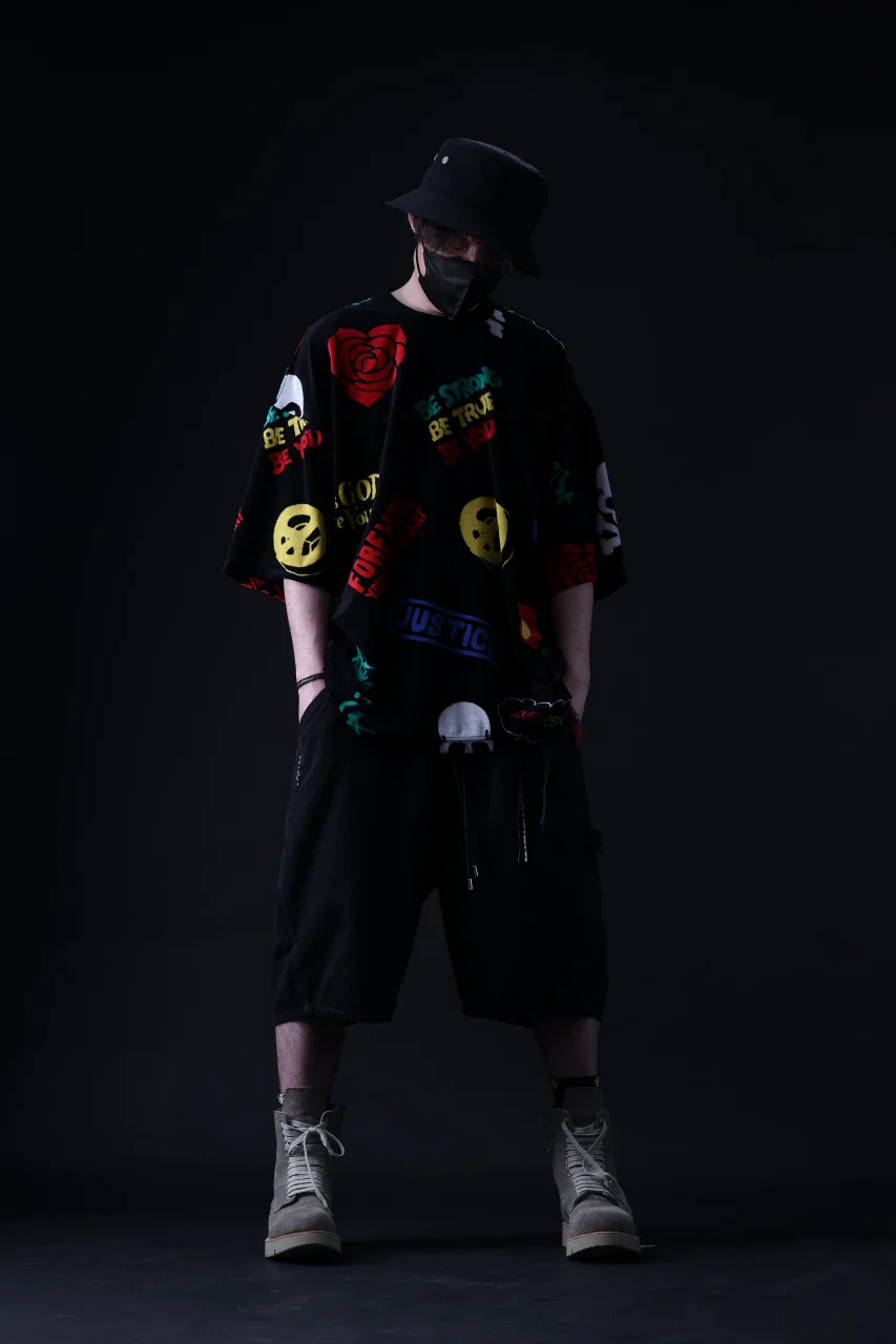 mastermind JAPAN LIGHT OZ SELVEDGE DENIM WORK SHORTS / SPECIAL WATER REPELLENT (BLACK) - Image 24