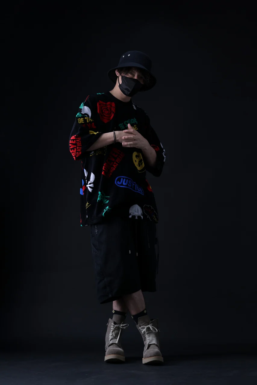 mastermind JAPAN LIGHT OZ SELVEDGE DENIM WORK SHORTS / SPECIAL WATER REPELLENT (BLACK) - Image 28