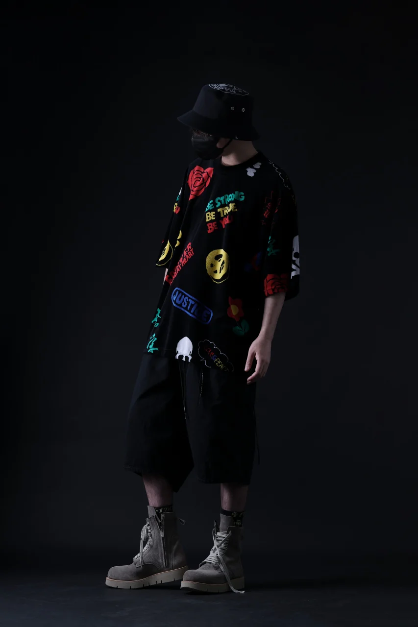 mastermind JAPAN LIGHT OZ SELVEDGE DENIM WORK SHORTS / SPECIAL WATER REPELLENT (BLACK) - Image 29