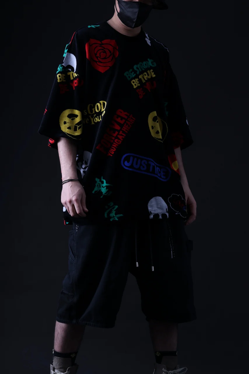 mastermind JAPAN LIGHT OZ SELVEDGE DENIM WORK SHORTS / SPECIAL WATER REPELLENT (BLACK) - Image 32