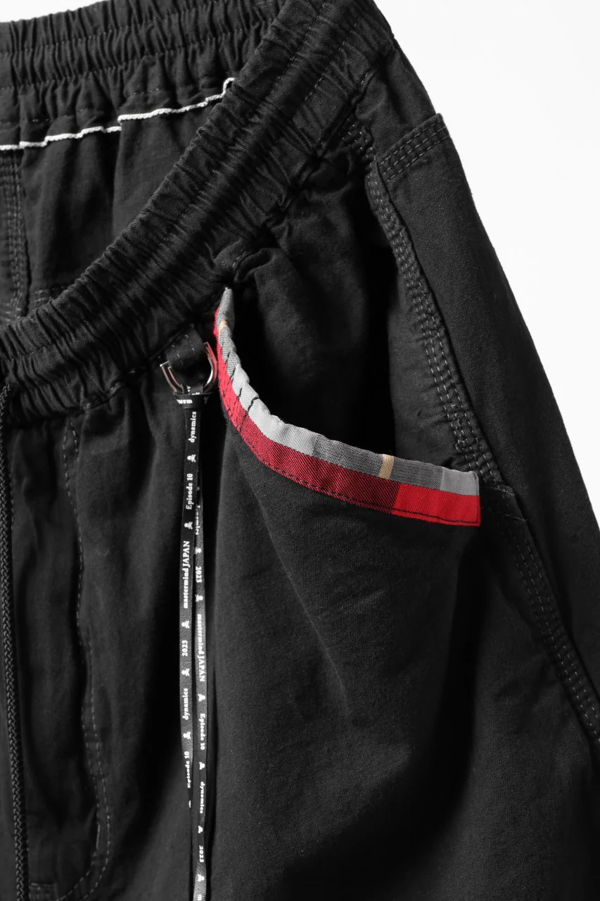 mastermind JAPAN LIGHT OZ SELVEDGE DENIM WORK SHORTS / SPECIAL WATER REPELLENT (BLACK) - Image 8