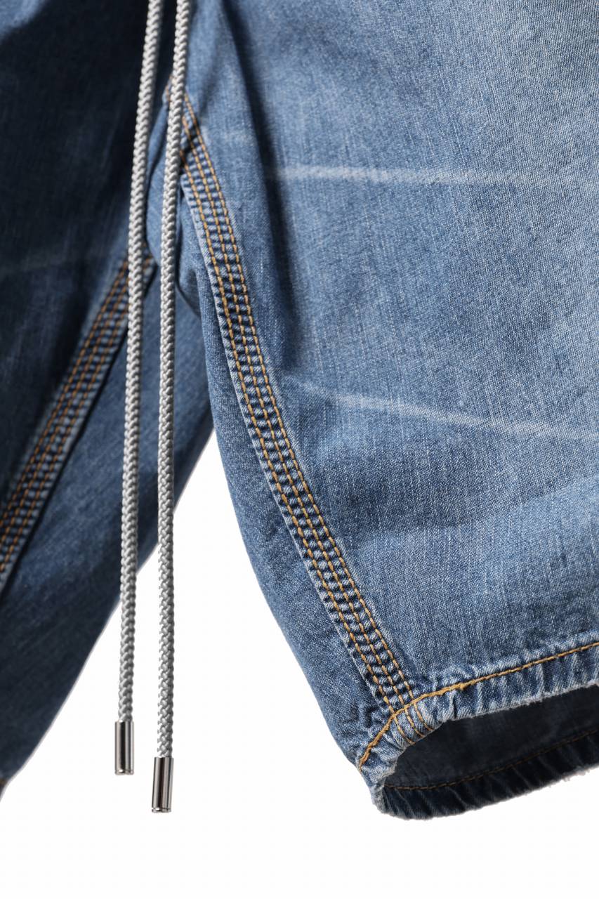 mastermind JAPAN LIGHT OZ SELVEDGE DENIM WORK SHORTS / SPECIAL WATER REPELLENT (INDIGO) - Image 11