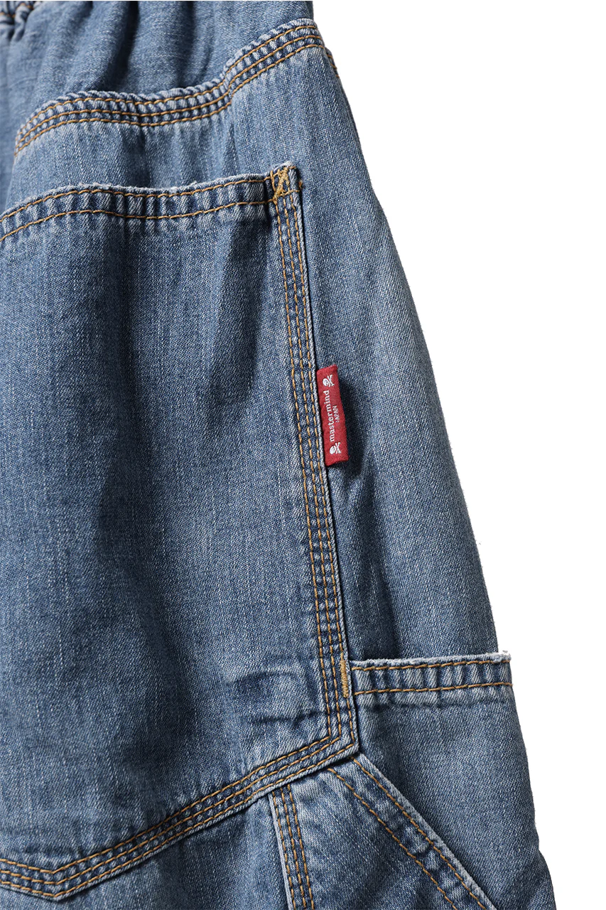 mastermind JAPAN LIGHT OZ SELVEDGE DENIM WORK SHORTS / SPECIAL WATER REPELLENT (INDIGO) - Image 16