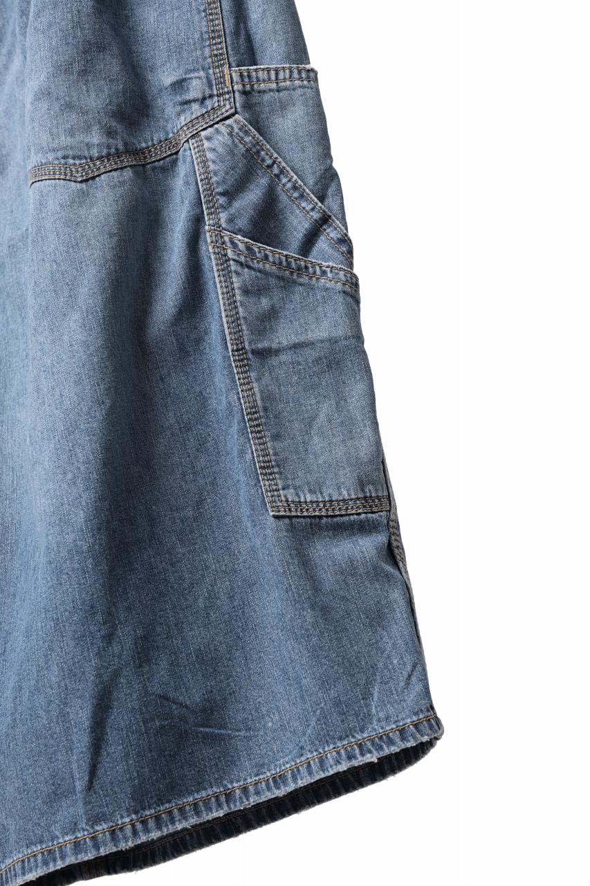 mastermind JAPAN LIGHT OZ SELVEDGE DENIM WORK SHORTS / SPECIAL WATER REPELLENT (INDIGO) - Image 17