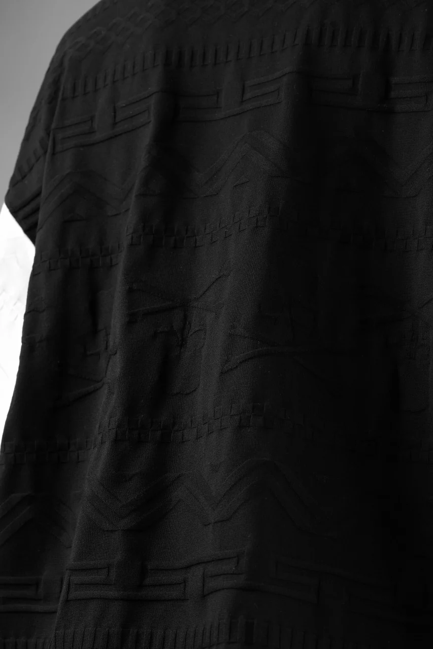 mastermind JAPAN LINKS JACQUARD LS TEE / BOXY FIT (BLACK x WHITE) - Image 16