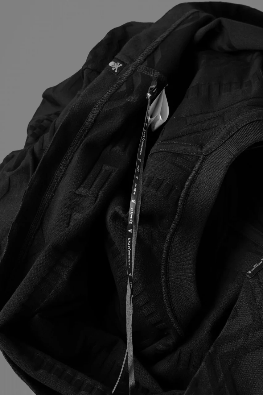 mastermind JAPAN LINKS JACQUARD LS TEE / BOXY FIT (BLACK x WHITE) - Image 17
