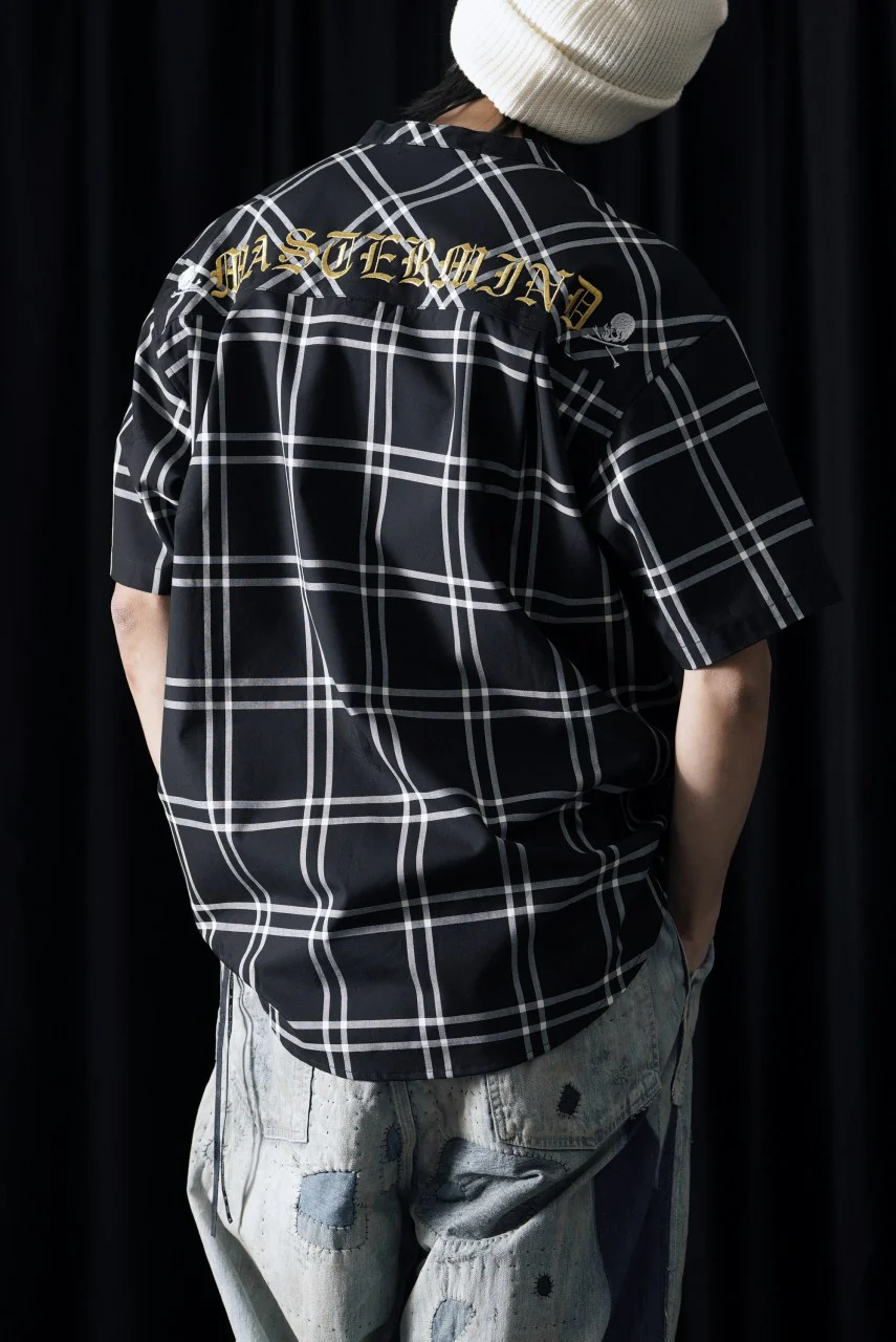 mastermind JAPAN MIXED-FABRIC POCKET SS TEE / REGULAR FIT (BLACK x BLACK) - Image 3