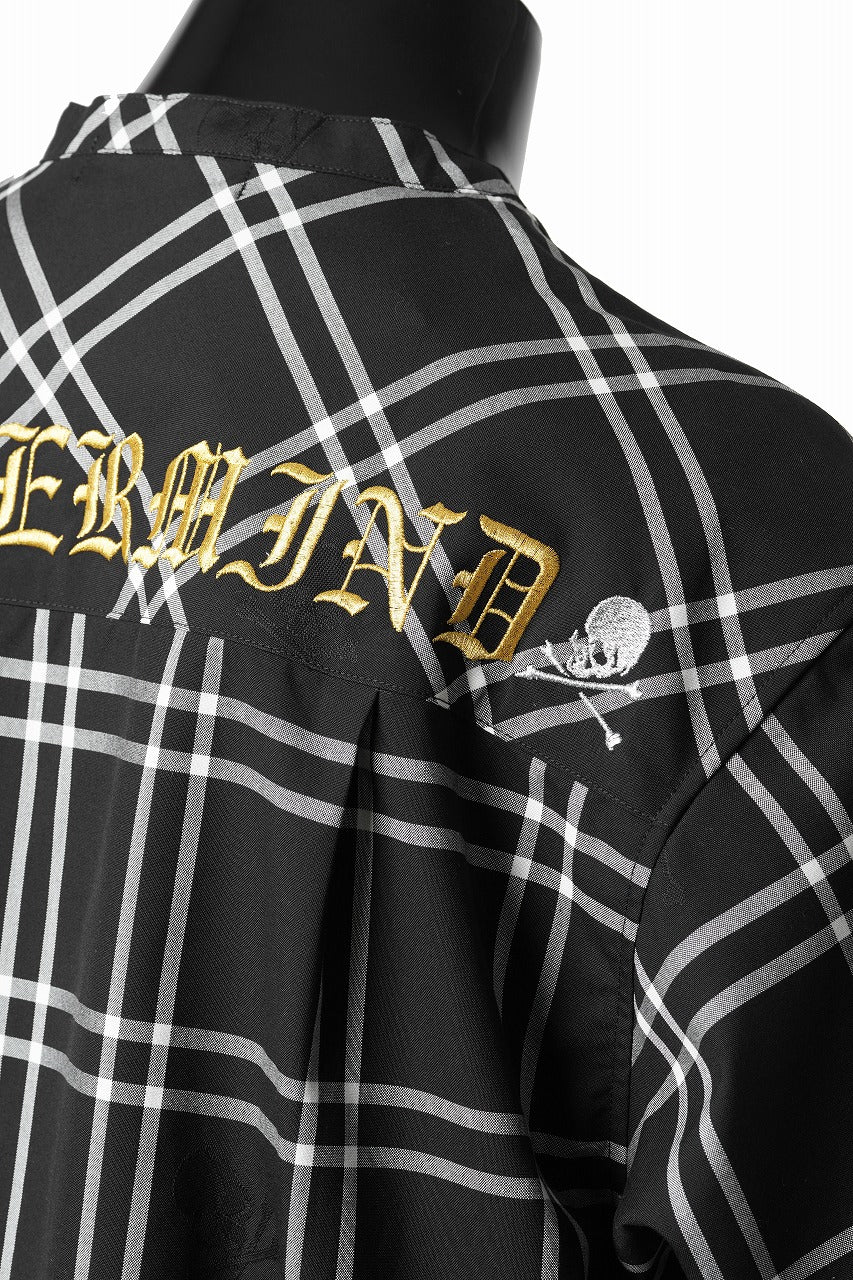 mastermind JAPAN MIXED-FABRIC POCKET SS TEE / REGULAR FIT (BLACK x BLACK) - Image 8
