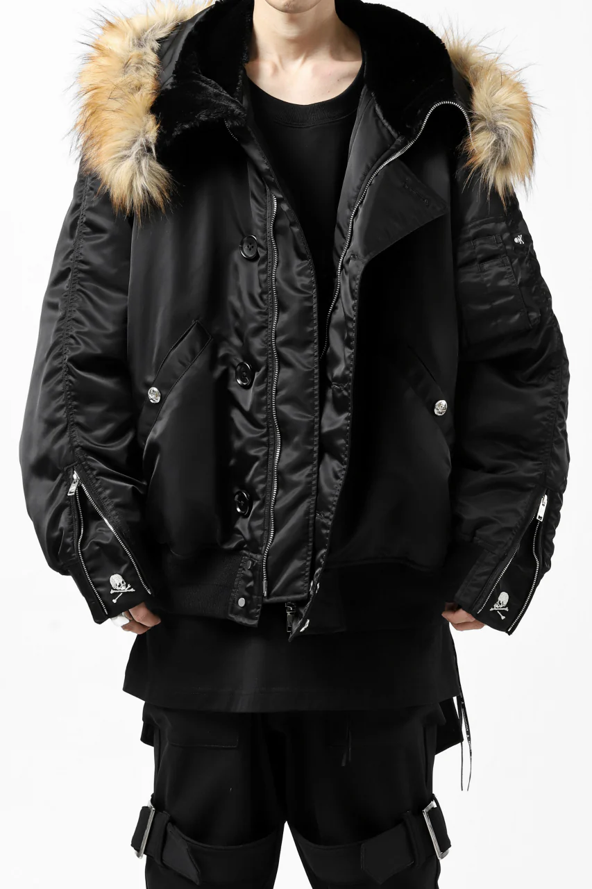 mastermind JAPAN N-2B HEAVY-ZONE FLIGHT JACKET (BLACK) - Image 40