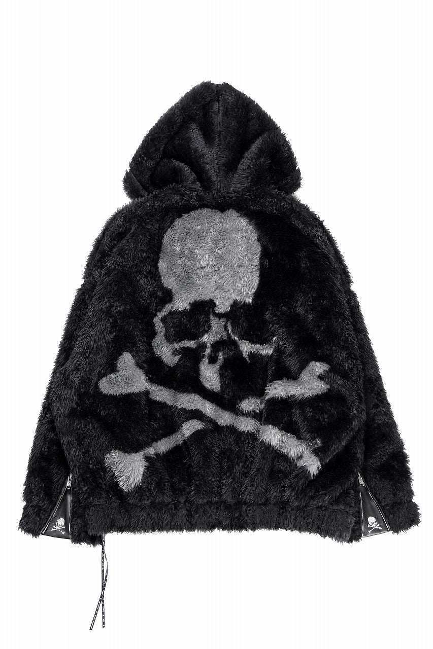 mastermind JAPAN POLAR BEAR ZIP-UP HOODED BLOUSON (BLACK)