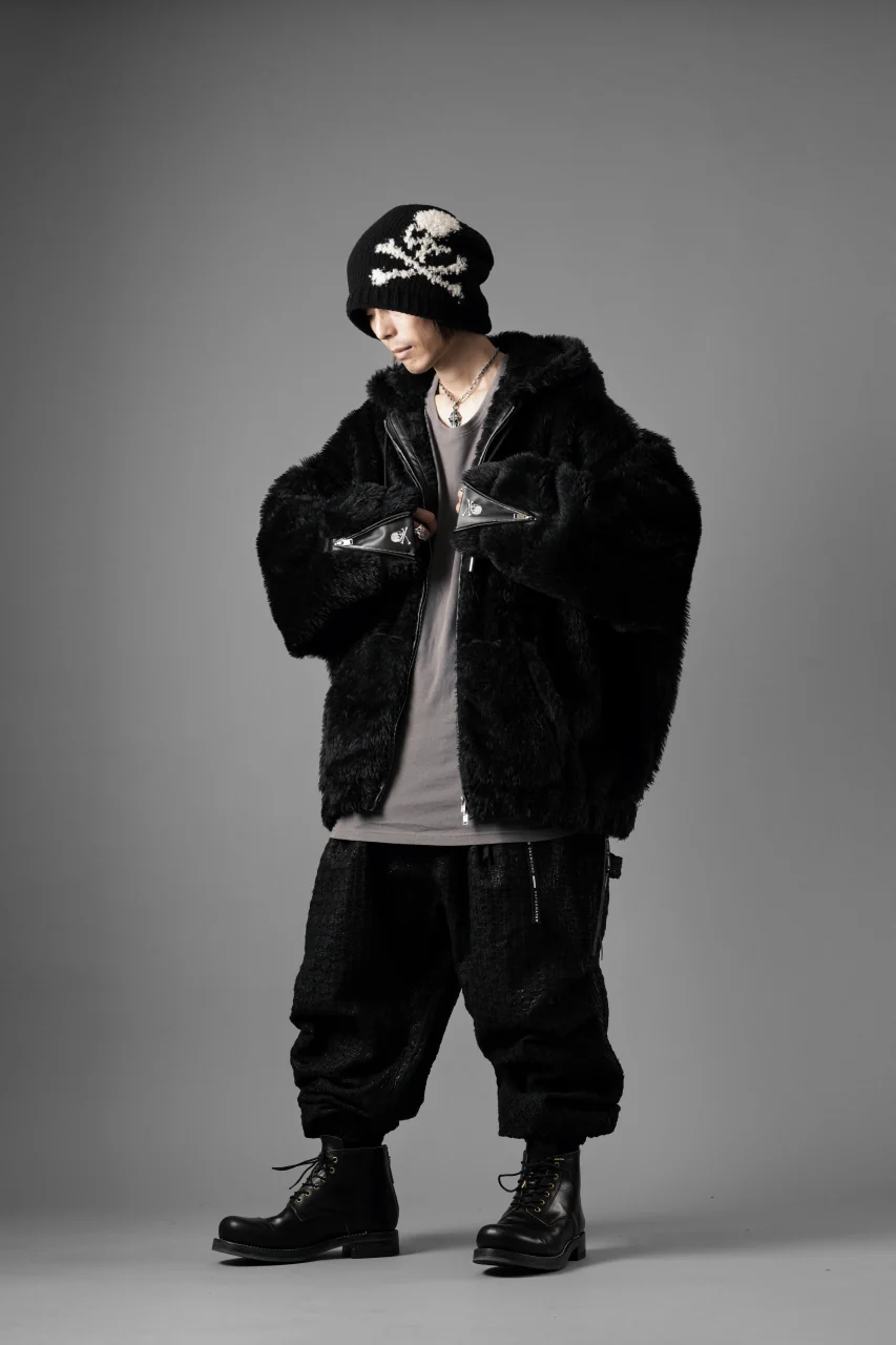 mastermind JAPAN POLAR BEAR ZIP-UP HOODED BLOUSON (BLACK) - Image 35