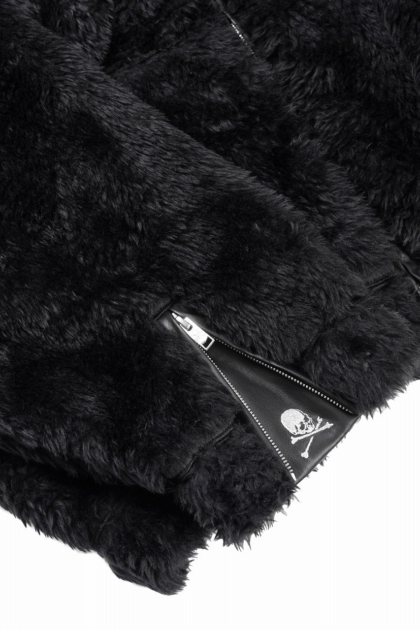 mastermind JAPAN POLAR BEAR ZIP-UP HOODED BLOUSON (BLACK) - Image 7