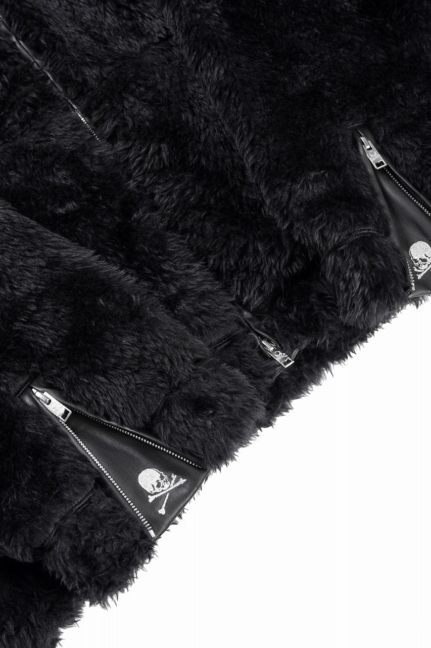 mastermind JAPAN POLAR BEAR ZIP-UP HOODED BLOUSON (BLACK) - Image 8