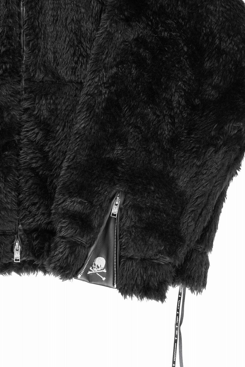 mastermind JAPAN POLAR BEAR ZIP-UP HOODED BLOUSON (BLACK) - Image 9